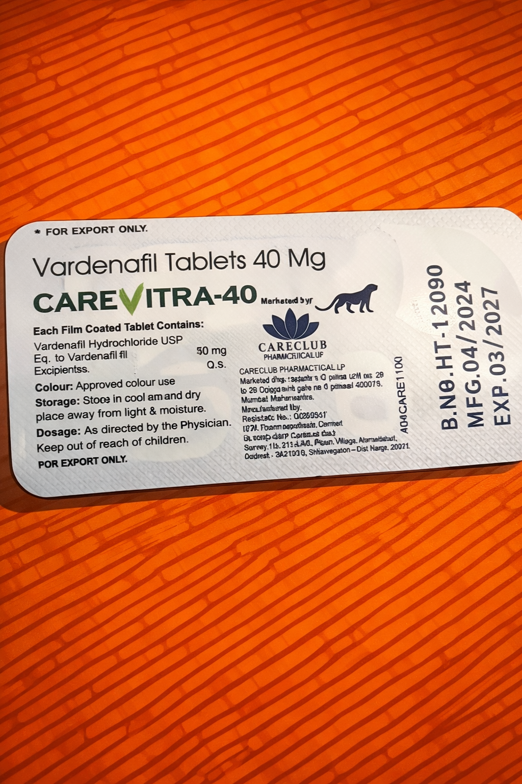 1 CONFEZIONE CAREVITRA 40